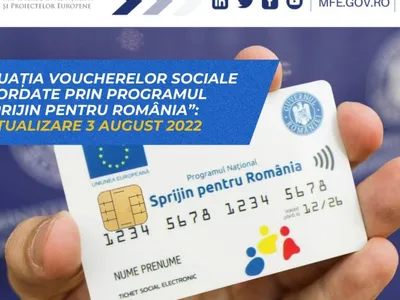 Mii de carduri sociale pentru alimente, blocate Foto: Ministerul Investițiilor și Proiectelor Europene