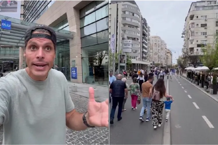 Postare virală a unui vlogger olandez extaziat de București Grupaj foto: Antena 3