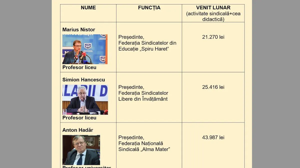 Danileț, atacat pentru publicarea veniturilor sindicaliștilor (sursa: Facebook/VeDem Just - Voci pentru Democraţie şi Justiţie)