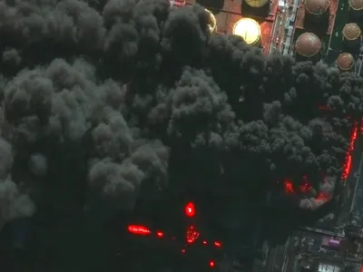 Atac ucrainean, portul rusesc Ust-Luga avariat (sursa: svoboda.org)