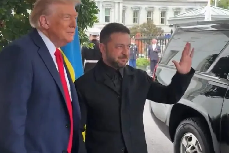 Zelenski a venit la Casa Albă la costum, dar fără cravată Foto: Captură video