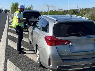 Urmărire în trafic și focuri de avertisment (sursa: Facebook/Inspectoratul de Poliție Județean Constanța)