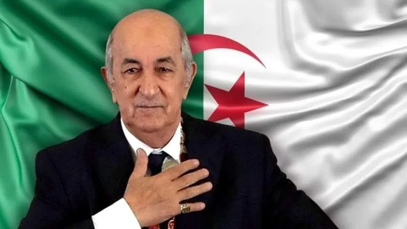 Preşedintele Abdelmadjid Tebboune a fost reales (sursa: Facebook/Ouacif JSD - Les Jeunes Sociaux Démocrates)