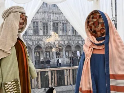 Scena Nașterii Domnului, indignare la Bruxelles (sursa: X/CharlyVoets-Pieton)