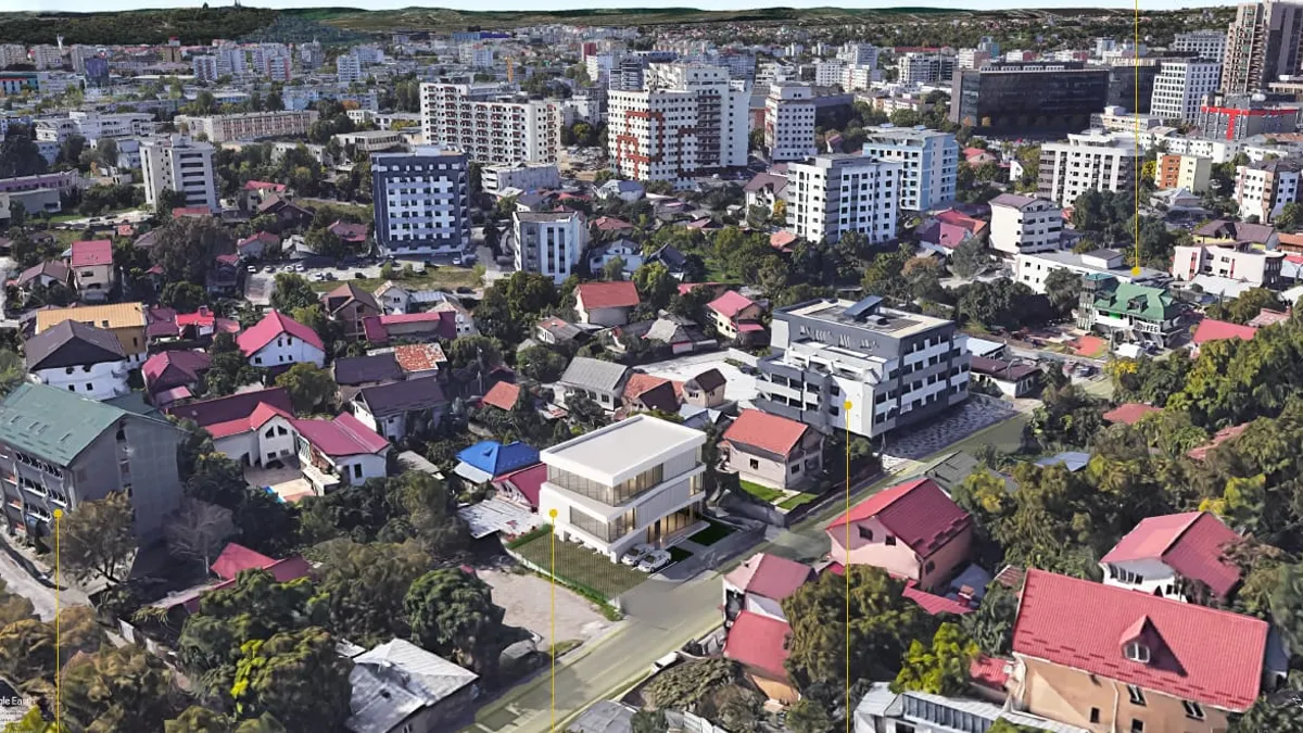 Vedere panoramică cu centrul orașului Iași
