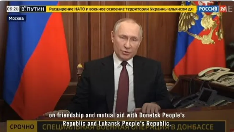 Rusia, amenințată cu noi sancțiuni, după anunțul lui Putin că a invadat Ucraina. Sursă imagine: Twitter Time 