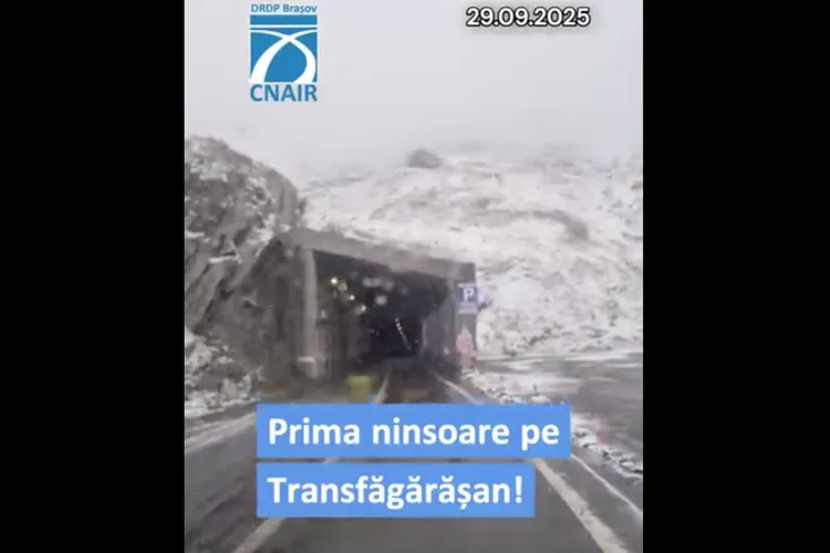 Prima ninsoare pe Transfăgărășan, trafic normal (sursa: Facebook/DRDP Brașov)
