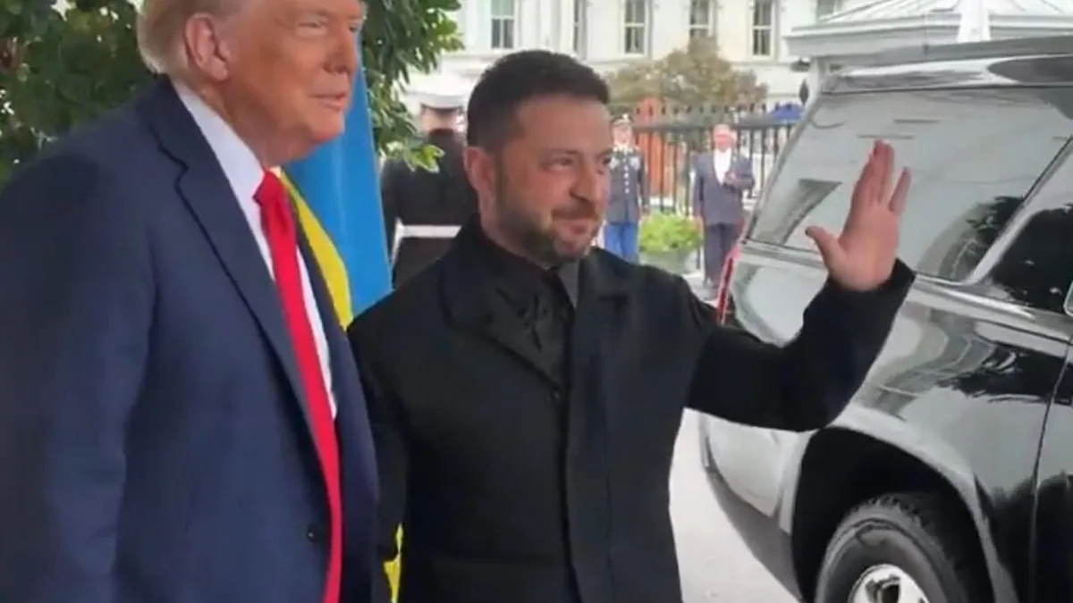 Zelenski a venit la Casa Albă la costum, dar fără cravată Foto: Captură video