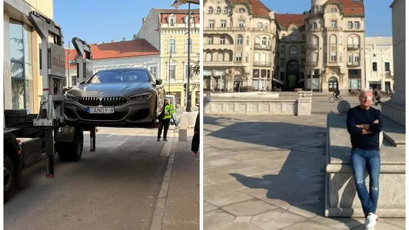 Miliardar maghiar laudă Oradea după ce poliția locală i-a ridicat BMW-ul Foto: Facebook Infotrafic Bihor