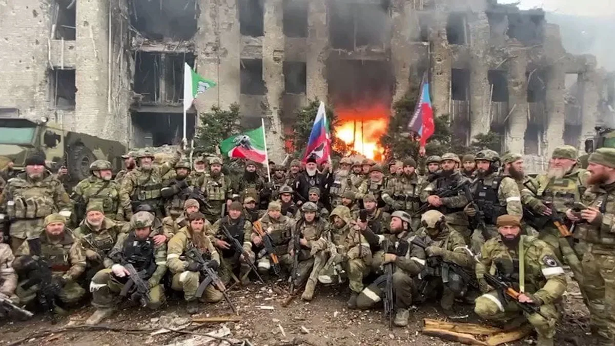 Cecenii au „eliberat” Mariupolul strigând „Allahu Akbar” Foto: Orthodox Times