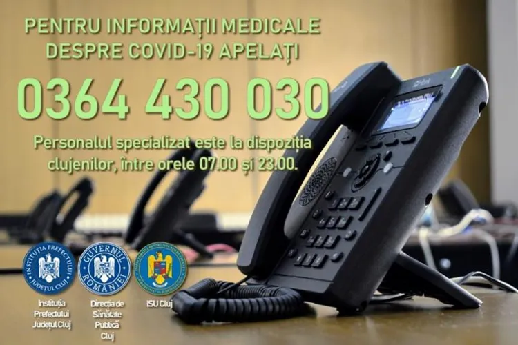 Un clujan a sunat de 850 de ori la DSP pentru a afla ce trebuie să facă dacă are covid Foto: Facebook DSP Cluj