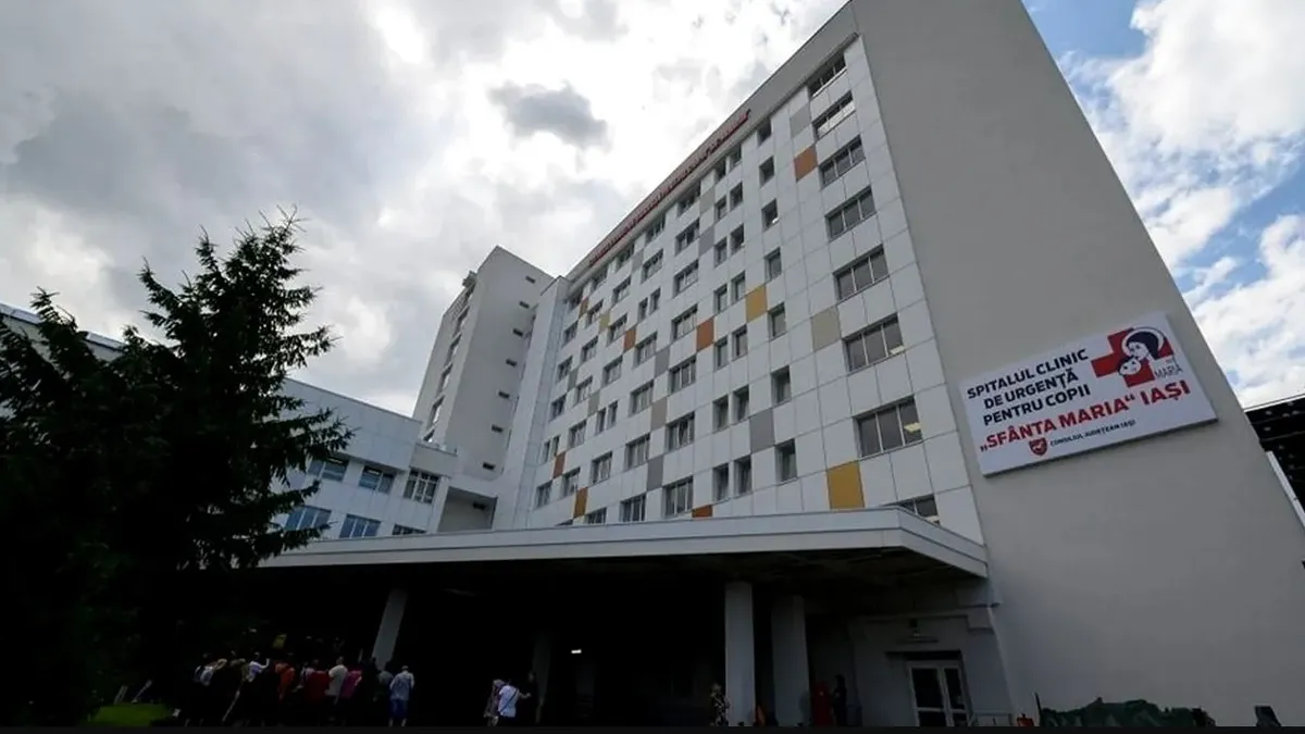 fațada spitalului clinic de urgență pentru copii sf maria iași
