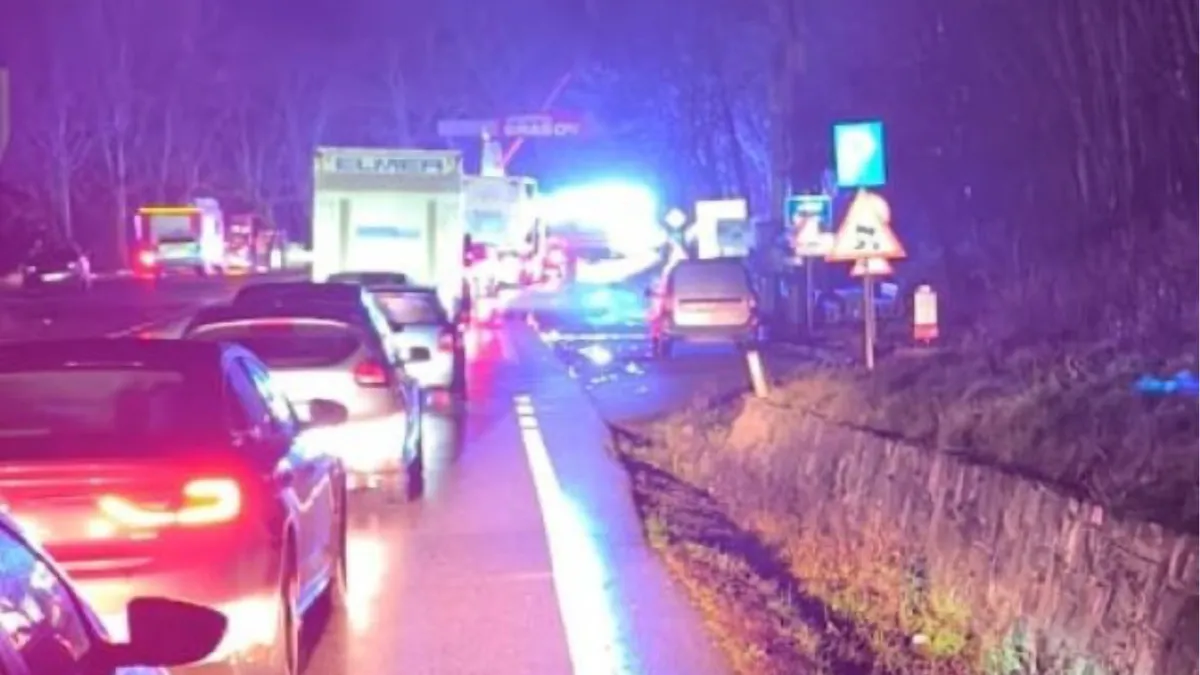 Accident grav pe DN1, la Azuga (sursa: newsbv.ro)