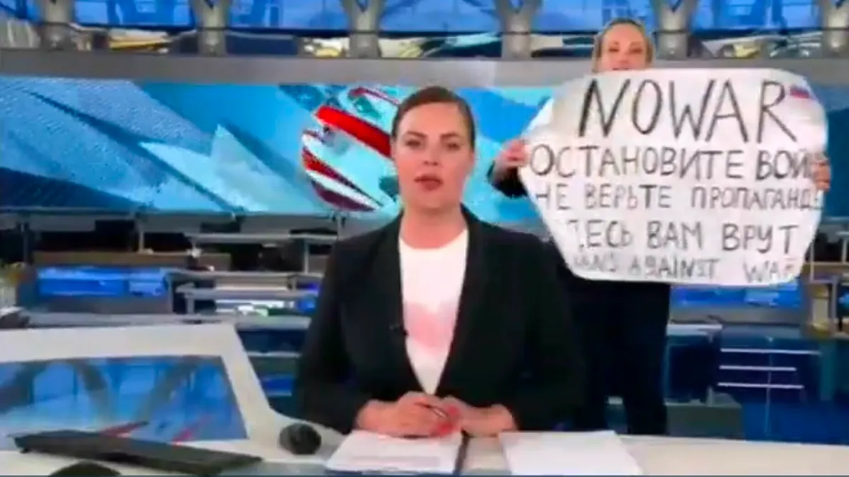 Principalul program de știri al televiziunii ruse, bruiat Foto: print screen