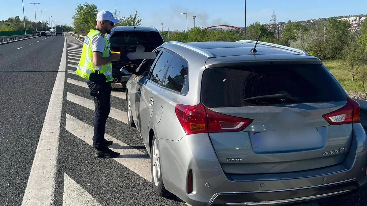 Urmărire în trafic și focuri de avertisment (sursa: Facebook/Inspectoratul de Poliție Județean Constanța)
