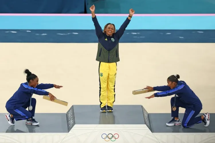 Teoria conspirației: primul podium olimpic negru a lăsat România fără bronz la sol (sursa: NBC)