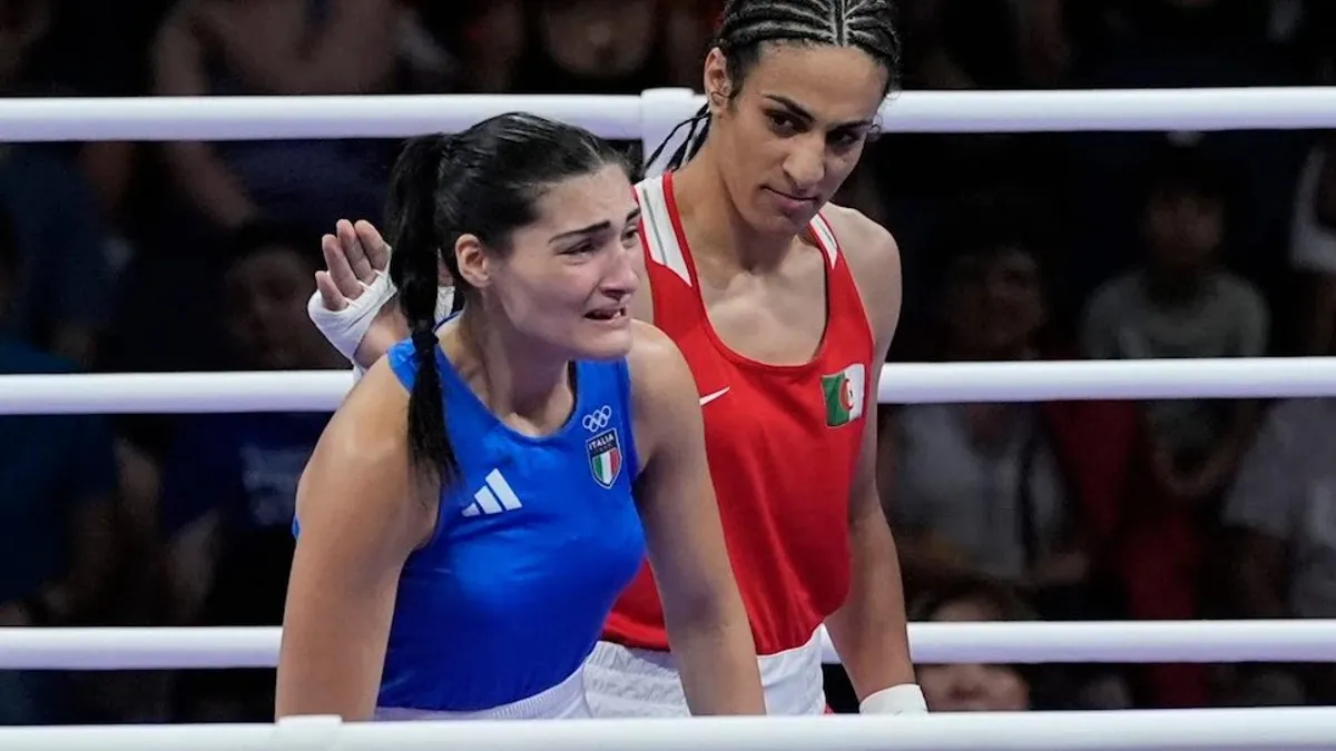 Algerianca Khelif, interdicție la box feminin (sursa: X/JK Rowling)