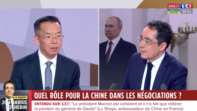 China ignoră total discuțiile cu Macron (sursa: Twitter/LCI)