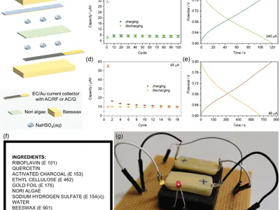 Prima baterie complet comestibilă și reîncărcabilă (sursa: onlinelibrary.wiley.com)