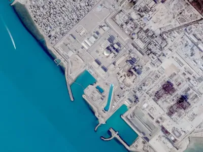 Atac la Bushehr, risc nuclear major (sursa: Planet Labs)