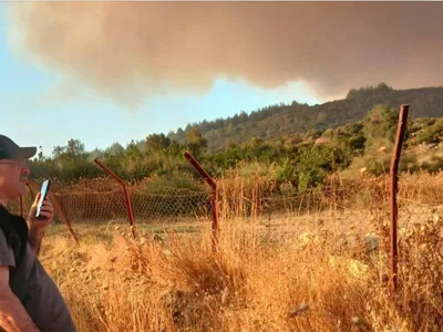 Incendiul de pădure din Çanakkale continuă (sursa: Facebook/T.C. Çanakkale Valiliği)