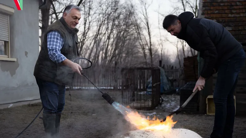 Ungurii trec granița să ia carburant (sursa: Facebook/Orbán Viktor)