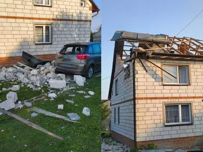 Dronă rusească lovește casă din Polonia (sursa: polsatnews.pl)