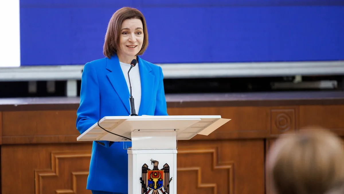 Președinta Maia Sandu respinge acuzațiile SVR (sursa: Facebook/Maia Sandu)