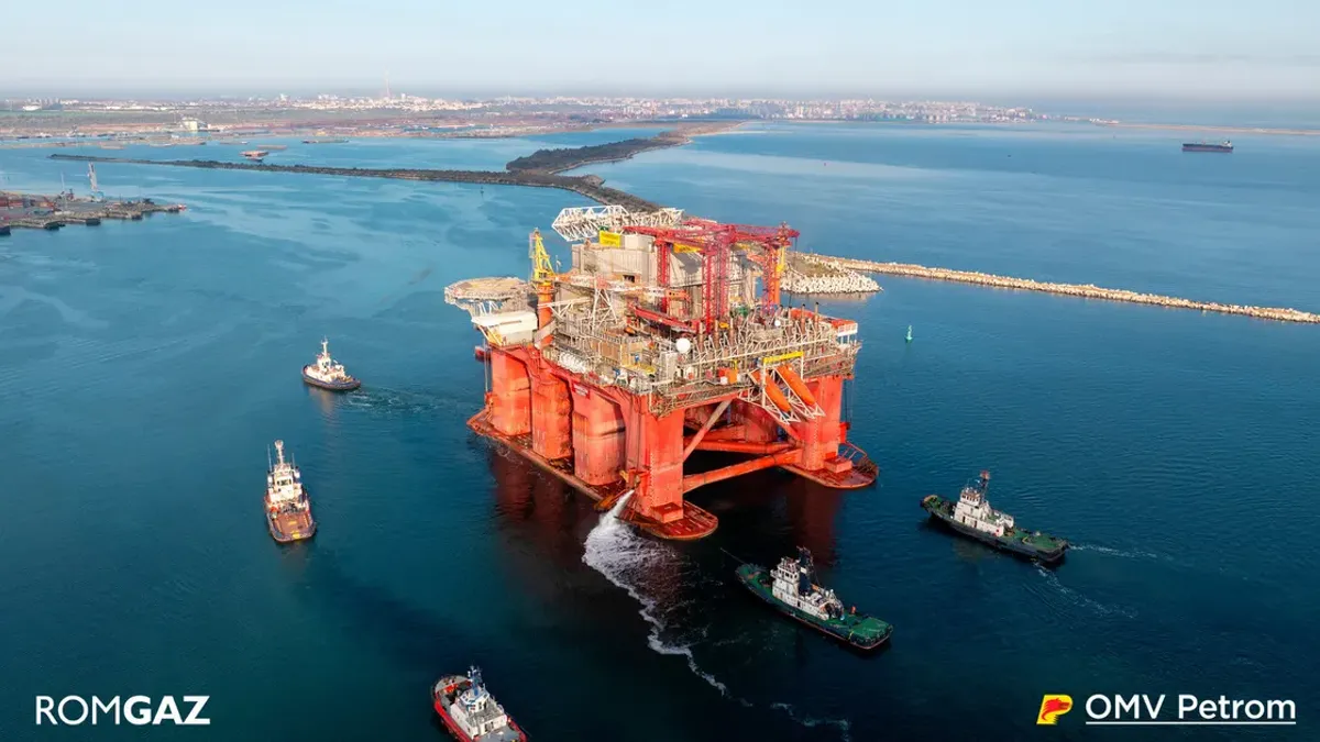 Transgaz anunță când vor fi extrase primele gaze din perimetrul Neptun Deep, din Marea Neagră Foto: OMV