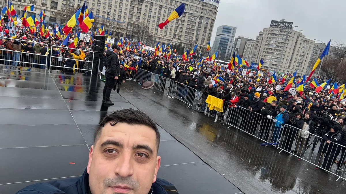 Protestul lui Simion nu respectă legea (sursa: Facebook/George Simion)