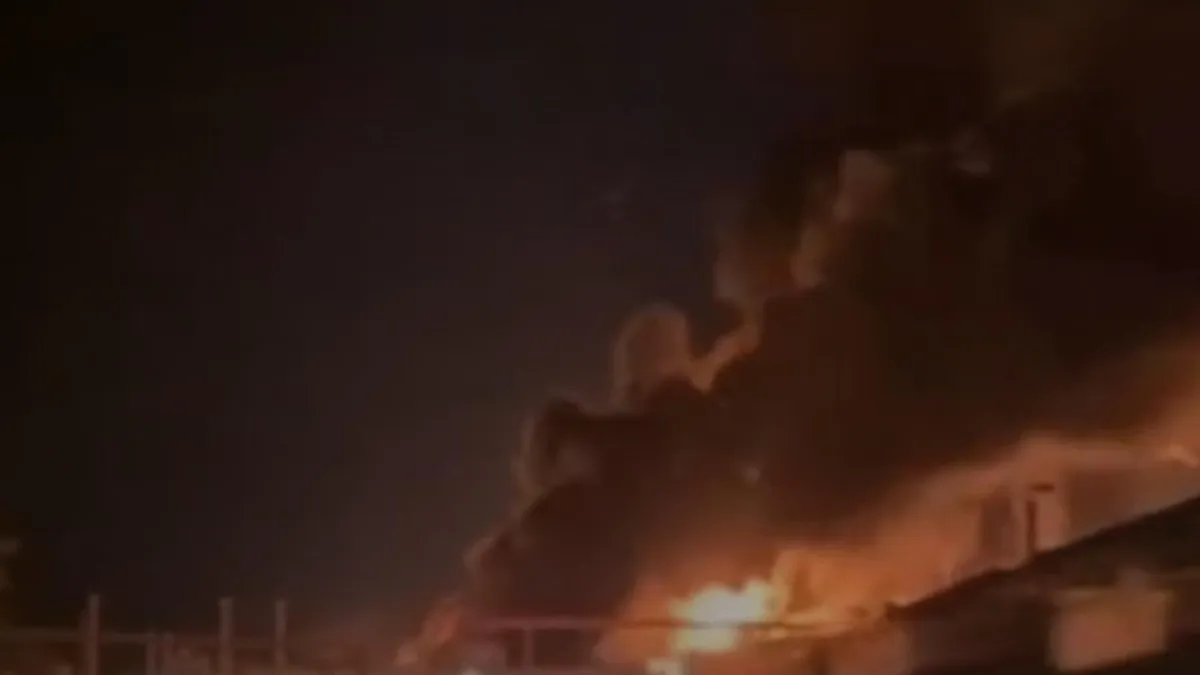 Rafinăria rusească Saratov, atacată de Ucraina (sursa: Facebook/General Staff of the Armed Forces of Ukraine)