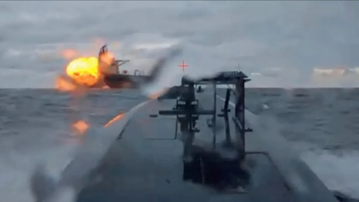 Kazahstan, petroliere distruse de drone ucrainene (sursa: X/Jack Prandelli)