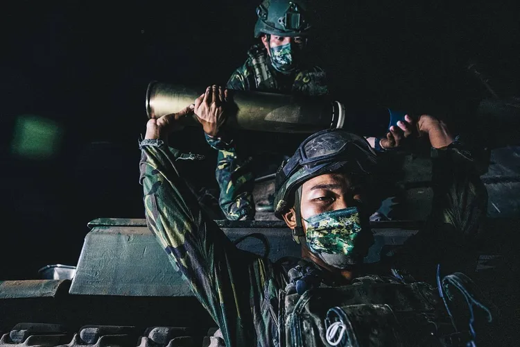 Taiwanul a doborât o dronă chinezească (sursa: Facebook/軍事新聞通訊社 Military News Agency)