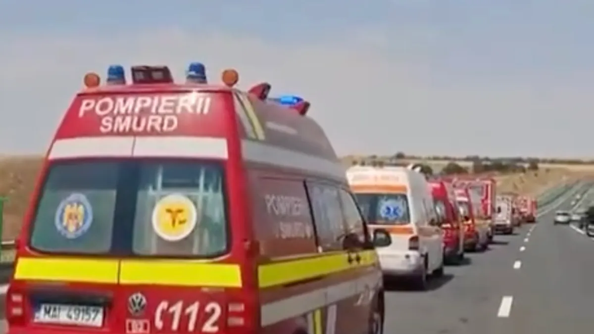 Accident grav între Medgidia și Cernavodă (sursa: Facebook/IGSU Romania)