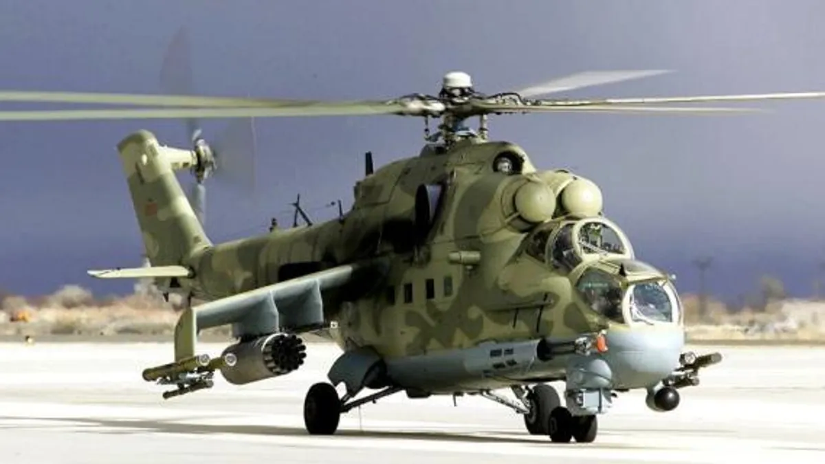 Macedonia de Nord donează Ucrainei douăsprezece elicoptere MI-24 de fabricaţie sovietică Foto: Yahoo News