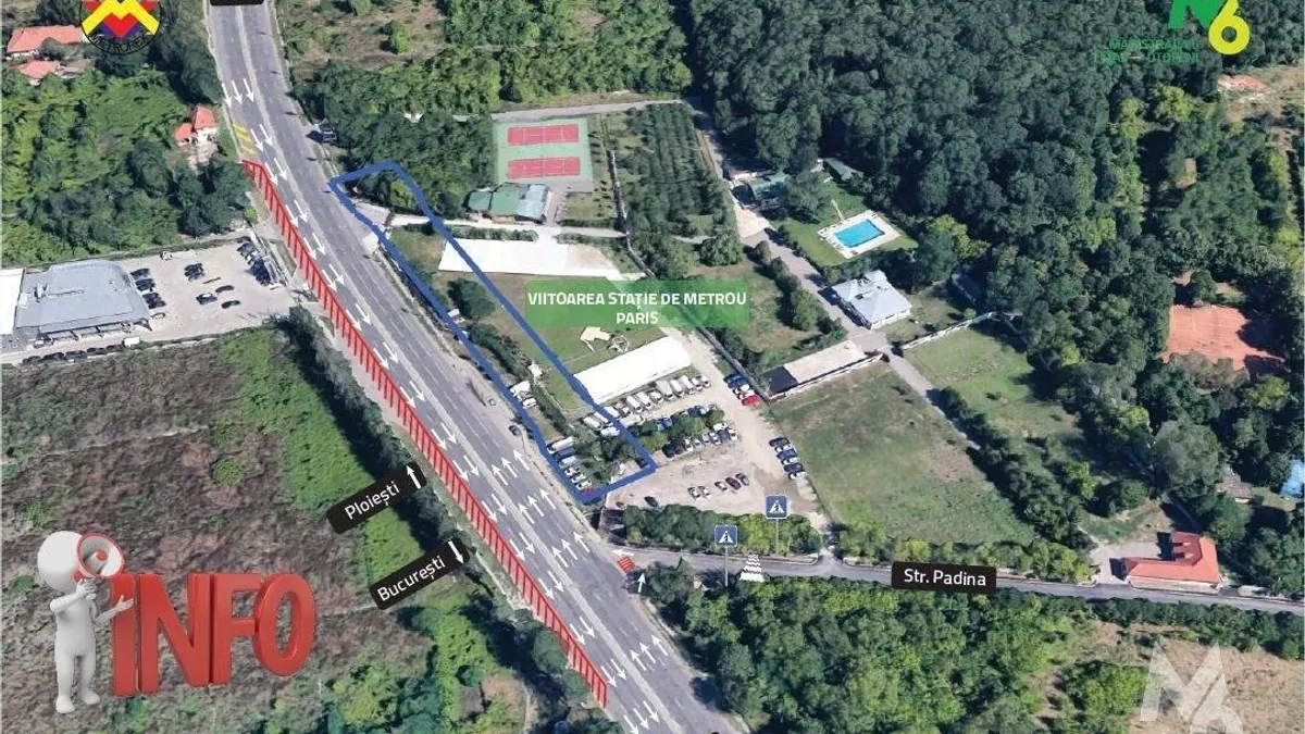 Restricții pe DN1 pentru lucrările Metrorex (sursa: Facebook/Metrorex)