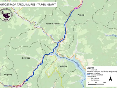 Licitație lansată pentru lotul Grințieș-Pipirig, A8 (sursa: Facebook/Sorin Grindeanu)