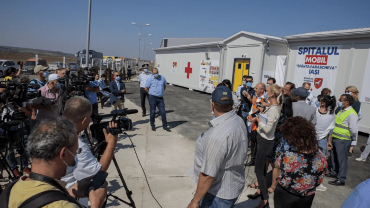 Spitalul modular COVID din Iași, dezastru (sursa: ziaruldeiasi.ro)