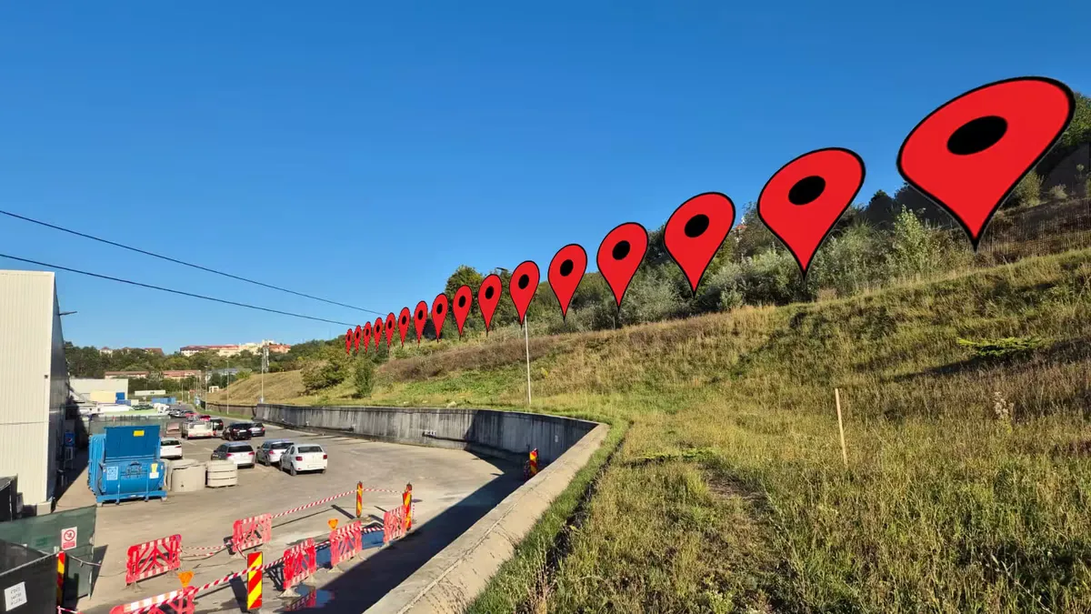 Metroul lui Boc s-a blocat în niște piloni de beton pe care proiectanții i-au ignorat Foto: clujenii.ro