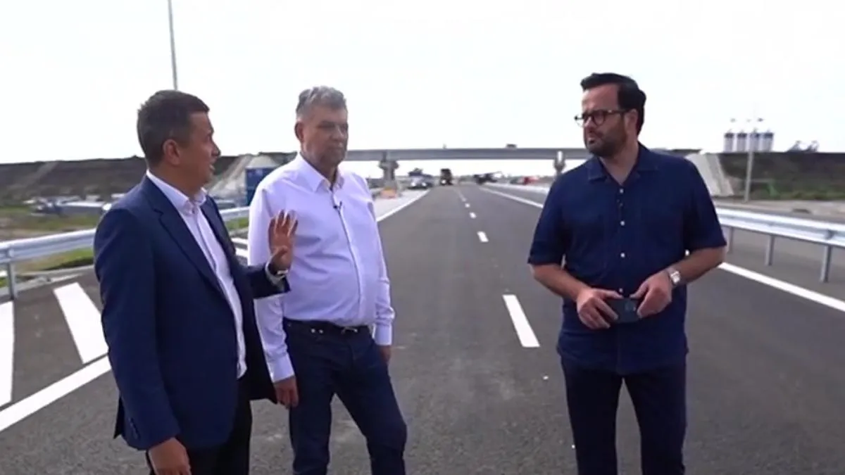 Promisiunea lui Grindeanu, că în 2025 se vor inaugura „minimum” 200 km de autostradă, spulberată Foto: captură video
