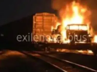 Drone ucrainene lovesc infrastructura feroviară rusă (sursa: Telegram/Elilenova_plus)