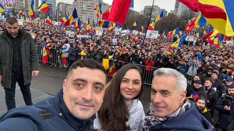 Simion, miting de ziua lui Georgescu cu ajutorul socialiștilor moldoveni, controlați de Rusia Foto: Facebook