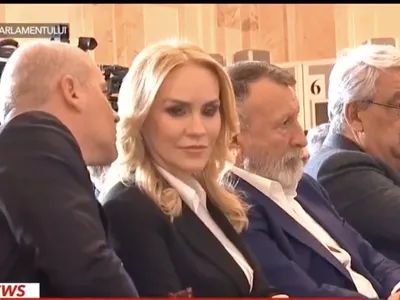 Reacția Gabrielei Firea când Ciolacu spune că ea și Burduja au șanse egale Foto: Captură  video