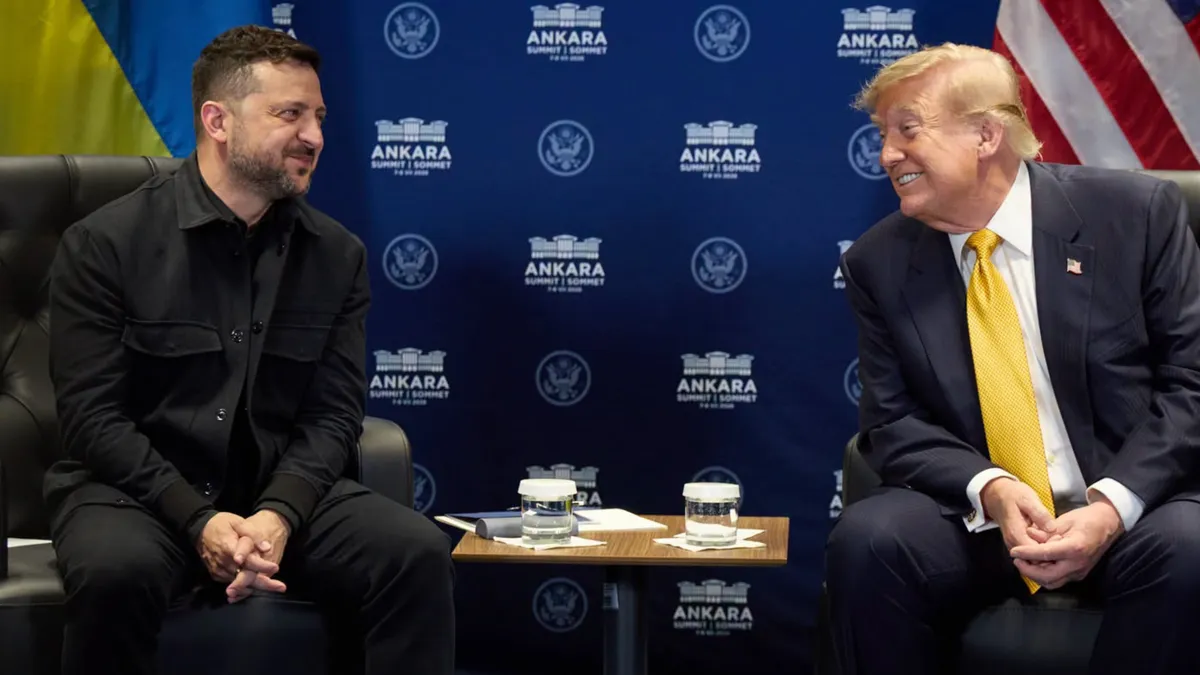 Donald Trump și Volodimir Zelenski la Summit-ul NATO, Ankara