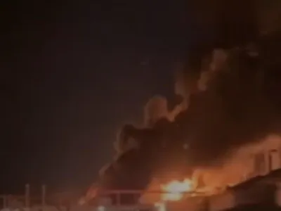 Rafinăria rusească Saratov, atacată de Ucraina (sursa: Facebook/General Staff of the Armed Forces of Ukraine)