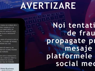 Fraudă pe rețelele sociale, avertizare DNSC (sursa: Facebook/Directoratul Național de Securitate Cibernetică - DNSC)