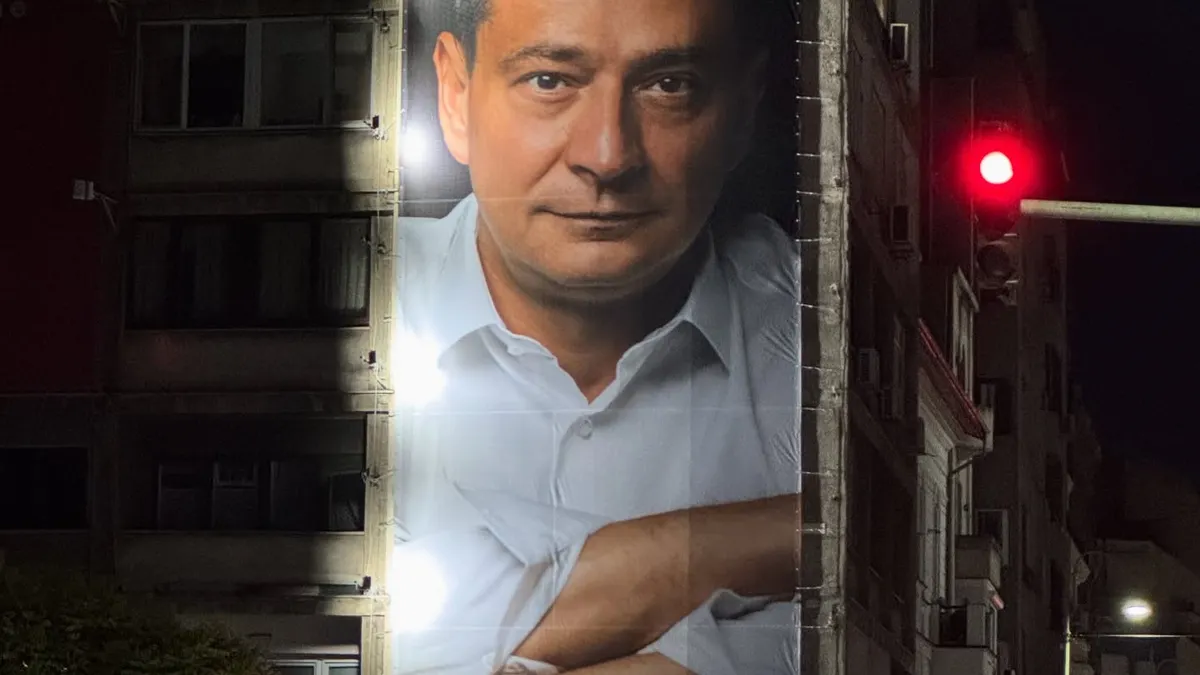 Afis cu Baluta: sigla PSD abia se poate observa Foto: Facebook Daniel Klinger