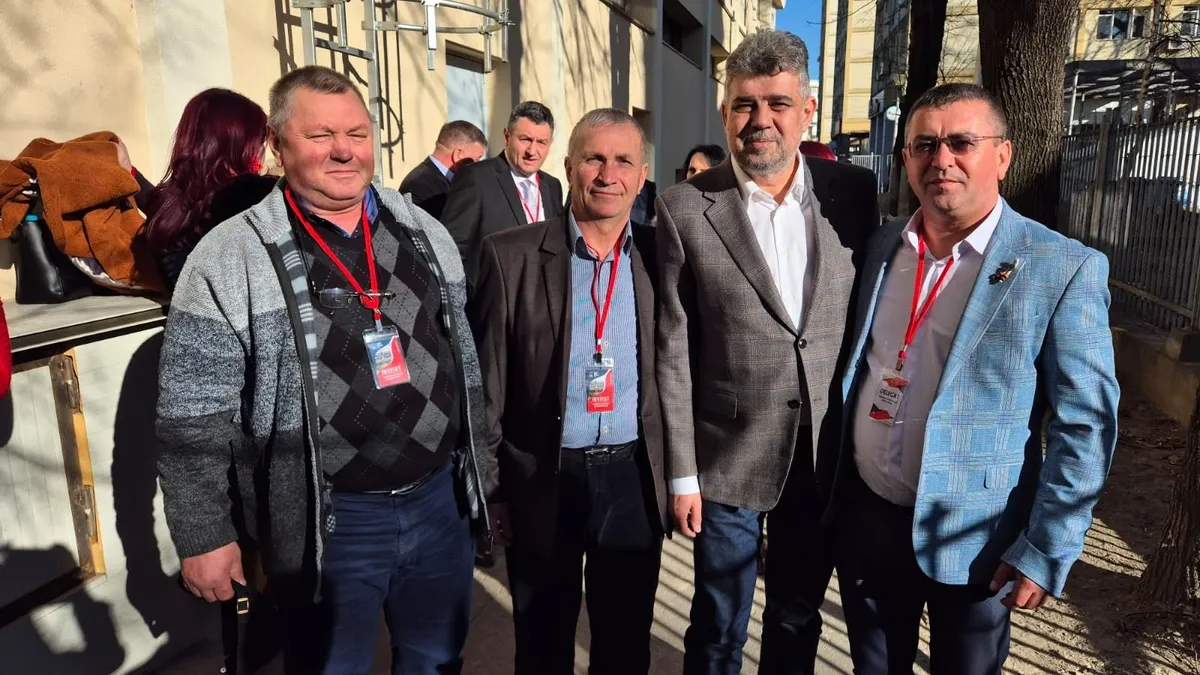 Primarul PSD Vasile Cărăușu, alături de Marcel Ciolacu