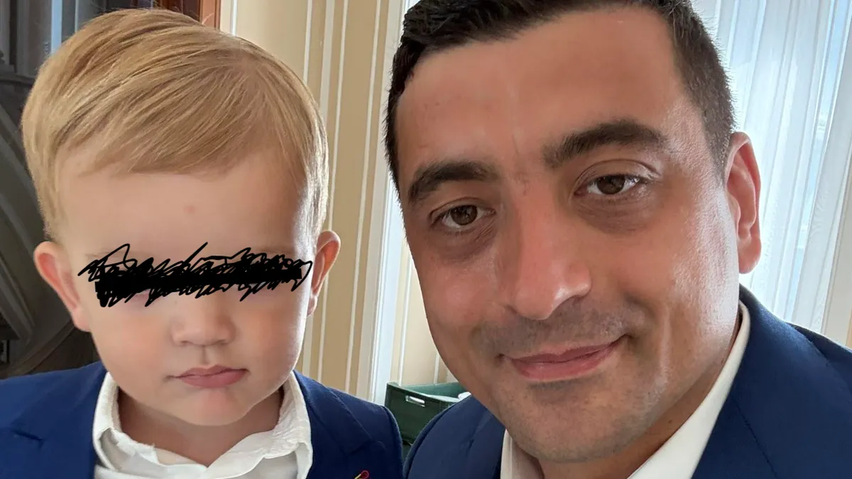 George Simion își folosește copilul online (sursa: Facebook/George Simion)