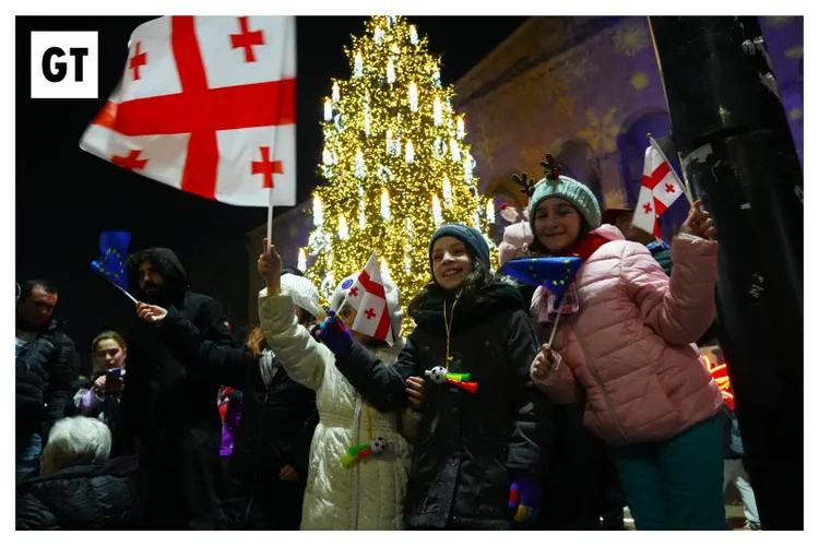 Georgia, proteste masive pro-europene de Revelion (sursa: Facebook/Georgia Today)